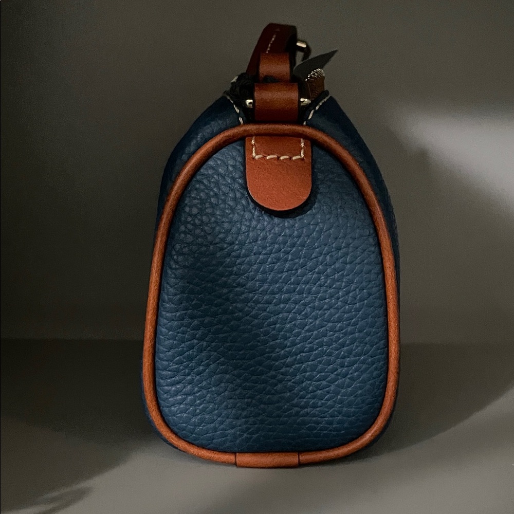 Dooney & Bourke Blue Leather Crossbody with Brown Trim. **NWT** - Picture 3 of 7